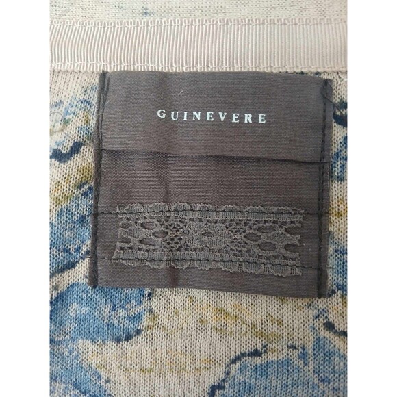 Anthropologie Guinevere Pointed Tapestry Lightweight Linen Waterfall Cardigan M - Picture 8 of 10